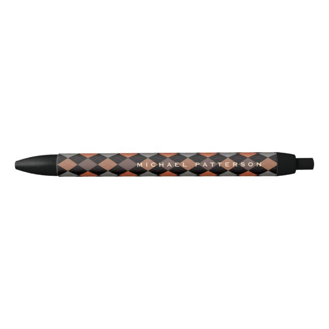 Stylish Argyle Personalized For Him Pen (Front)