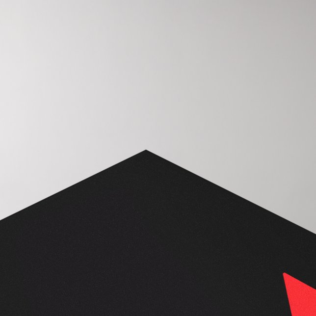 Stylish Art Deco Music Notes Red Black White Canvas Print (Corner(Top))