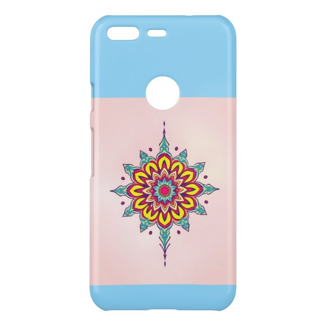 Stylish, artistic mandala, bold, fashion statement uncommon google pixel case (Back)