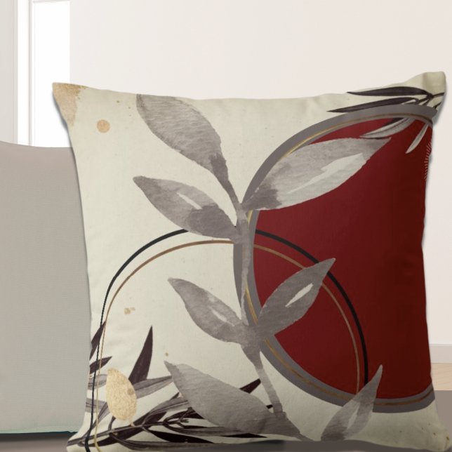 Stylish Artistic Watercolor Throw Pillow (Creator Uploaded)