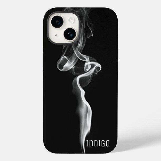 Stylish Artsy Black and Gray Smoke Case-Mate iPhone Case (Back)