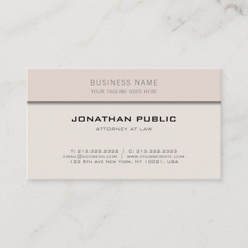 Stylish Attorney At Law Office Lawyer Elegant Top Business Card