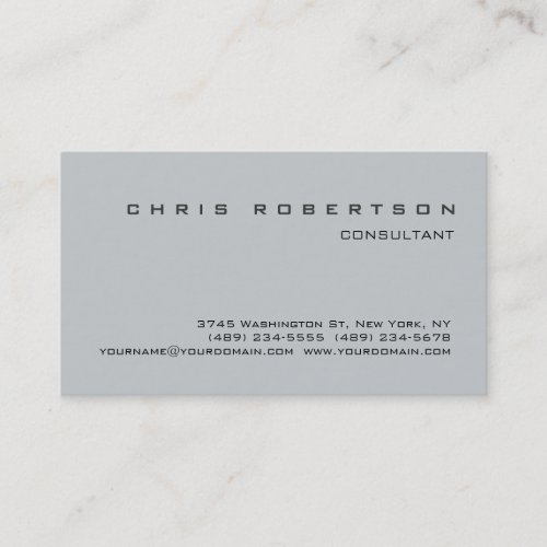 Stylish Attractive Grey Charming Business Card