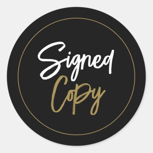 Stylish Authors Signed Copy Book Signing Classic Round Sticker