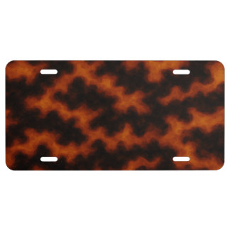 Stylish Auto Accessory – Fiery Tortoiseshell Car License Plate