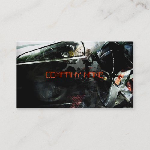 Stylish auto sport car with lamp business card templates