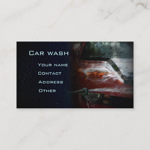 Car wash business card