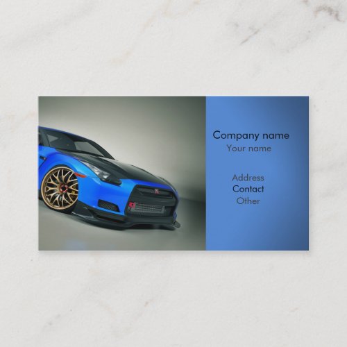 Stylish automotive business card