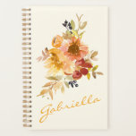 Stylish Autumn Fall Watercolor Floral Personalized Planner<br><div class="desc">This beautiful undated weekly and monthly 2021 planner features a stylish watercolor floral bouquet in a warm and cozy autumn and fall color palette. Personalize it with your name in a trendy script lettering. Great gift idea!</div>
