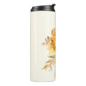 Stylish Autumn Fall Watercolor Floral Personalized Thermal Tumbler (Rotated Left)