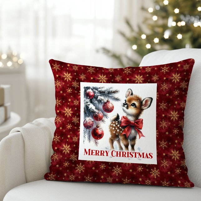 Stylish Baby Fawn Cozy Winter Kids Room Decor Xmas Throw Pillow (Stylish Baby Fawn Cozy Winter Kids Room Decor Christmas Pillow

)
