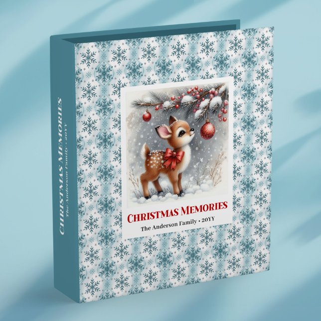 Stylish baby fawn winter scene kids memory album 3 ring binder (Stylish baby fawn winter scene kids memory album

)