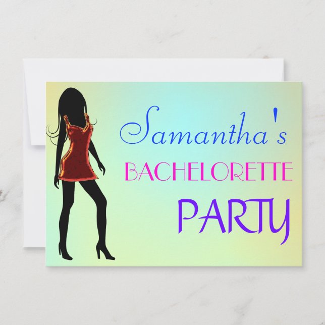 Stylish Bachelorette Party / Hens Night Invitation (Front)