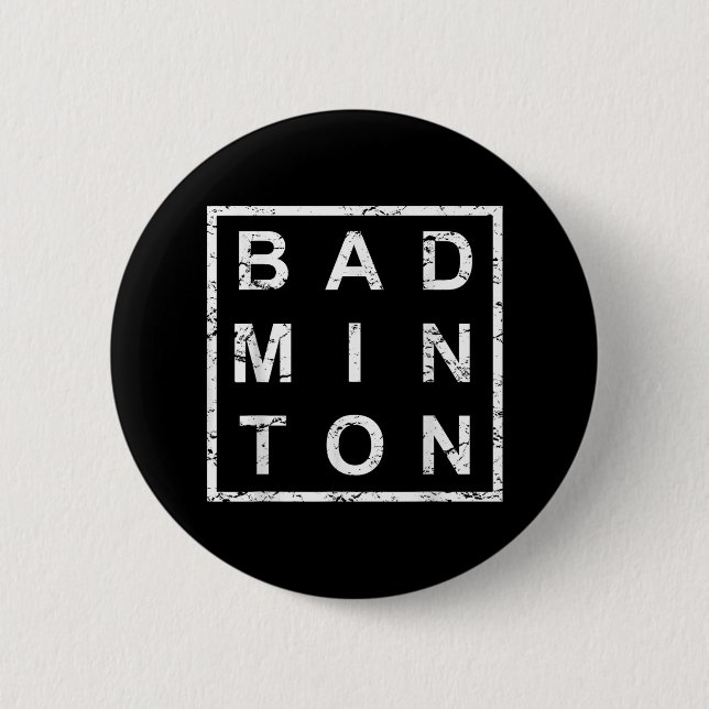 Stylish Badminton  Button (Front)