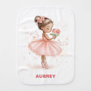 Stylish Ballerina Baby Burp Cloth