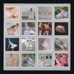 Stylish Ballet Photo Collage To Personalise Faux Canvas Print<br><div class="desc">Stylish ballet photo collage for family,  friends,  and loved ones to personalise. Replace each photo in the collage with your own photographs. A lovely gift for the ballerina in your life. Stylish design and lovely keepsake.</div>