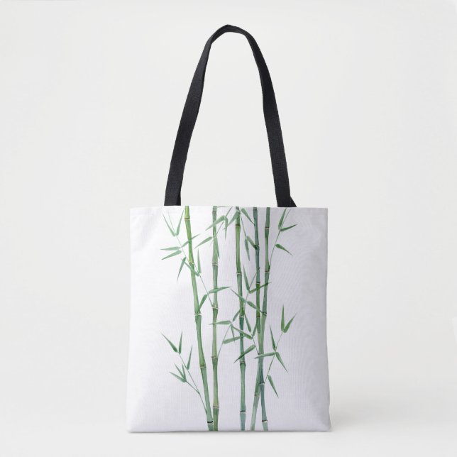 Stylish Bamboo Leaves Tote Bag (Front)