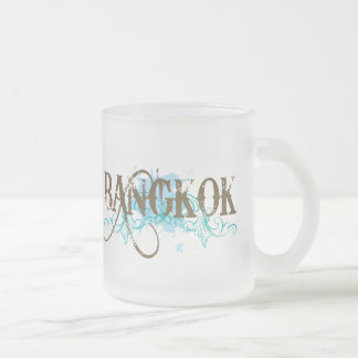 Stylish Bangkok Thailand Frosted Glass Coffee Mug