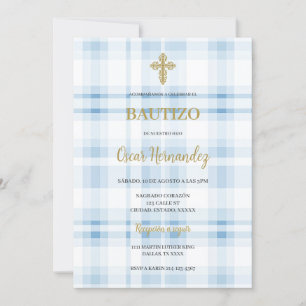 Stylish Baptism Spanish Invitation