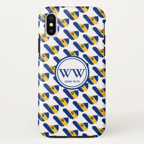 Stylish BARBADOS Monogram Abundant Life John 1010 iPhone XS Case