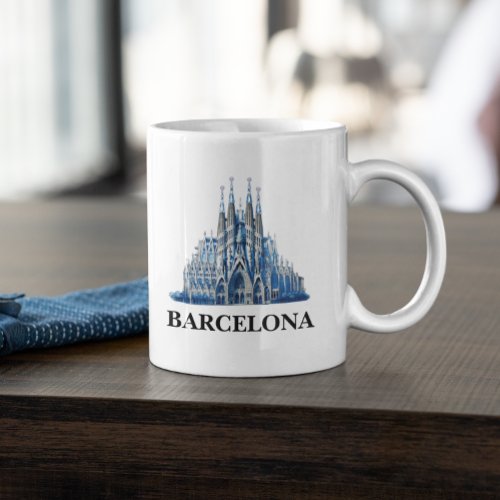 Stylish Barcelona Spain Cathedral Vintage  Coffee Mug