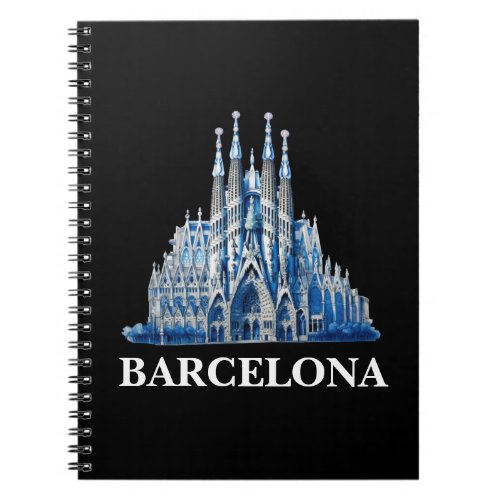 Stylish Barcelona Spain Cathedral Vintage  Notebook