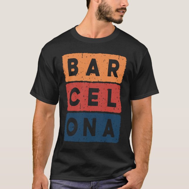 Stylish Barcelona Spain Vest Casual Summer Barcelo T-Shirt (Front)