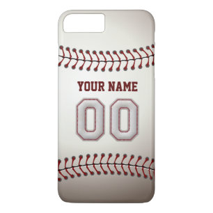 Stylish Baseball Number 00 Custom Name - Unique iPhone 8 Plus/7 Plus Case
