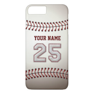 Stylish Baseball Number 25 Custom Name - Unique iPhone 8 Plus/7 Plus Case