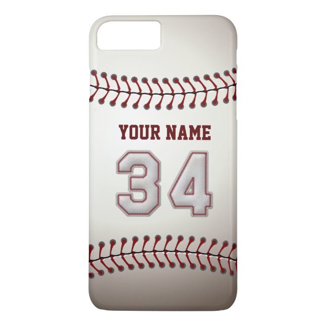 Stylish Baseball Number 34 Custom Name - Unique Case-Mate iPhone Case (Back)