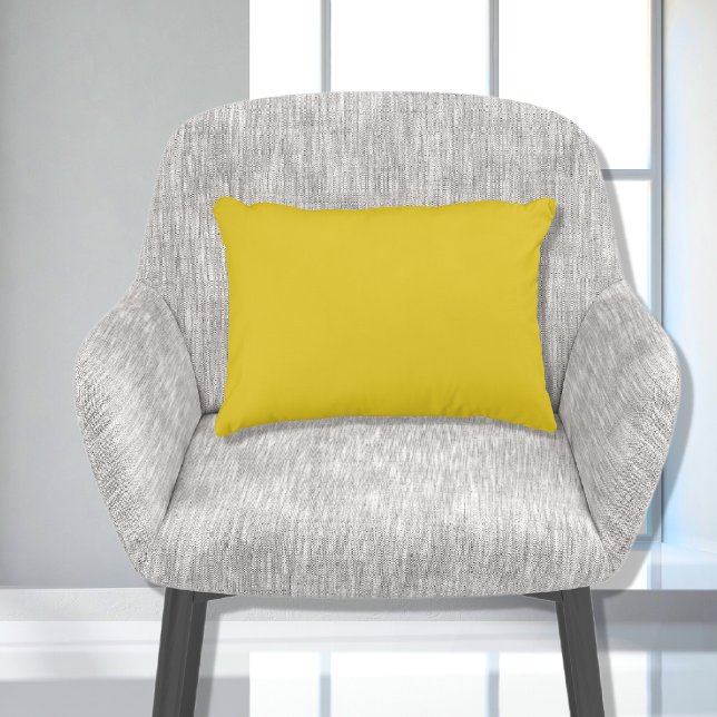 Stylish Basic Mustard Yellow Solid Color Accent Pillow (Creator Uploaded)