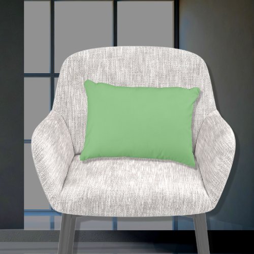 Stylish Basic Sage Green Solid Color 11x16 Accent Pillow