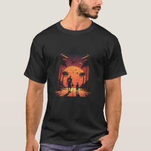 Stylish Basketball Enthusiasts Father and Son Play T-Shirt