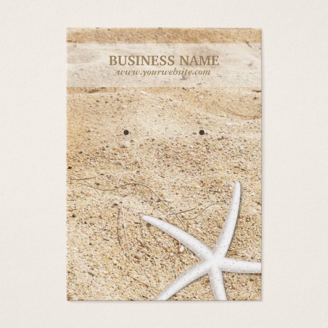 Stylish Beach & Starfish Earring Holder (Front)