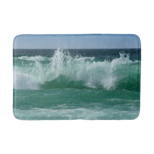 Stylish Beach Waves Nature Seaside Template Medium Bath Mat