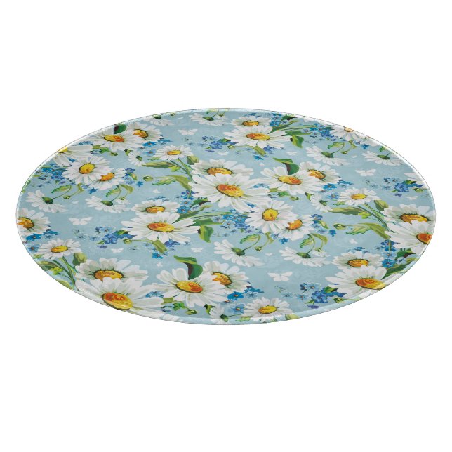 Stylish beautiful bright floral pattern 2 cutting board (Corner)