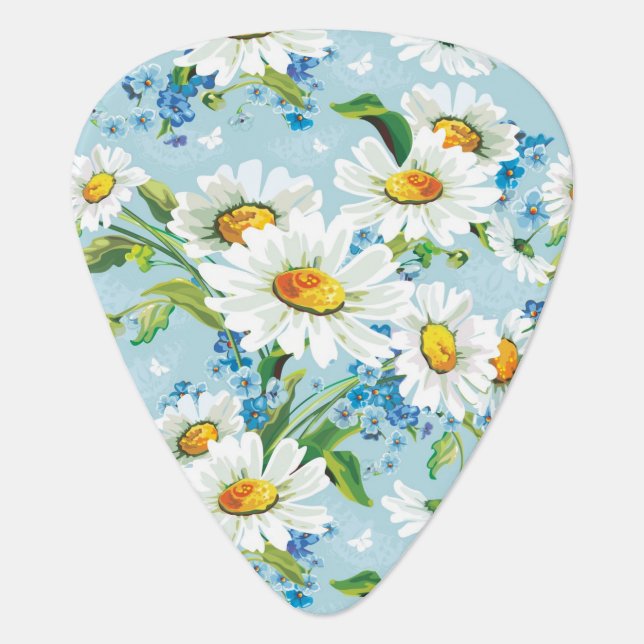 Stylish beautiful bright floral pattern 2 guitar pick (Front)