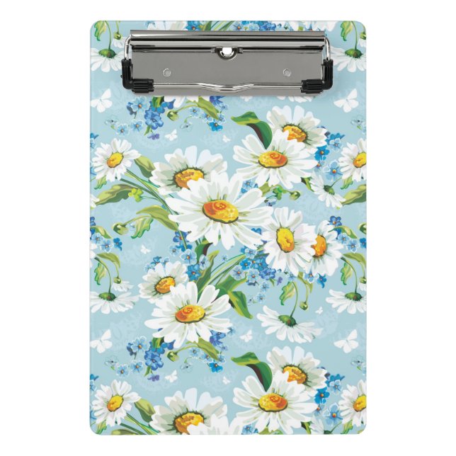 Stylish beautiful bright floral pattern 2 mini clipboard (Front)