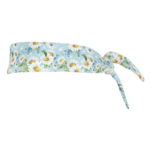 Stylish beautiful bright floral pattern 2 tie headband (Rotate 90)