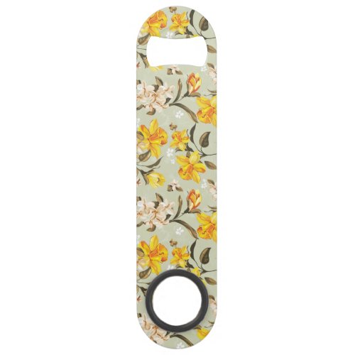 Stylish beautiful bright floral pattern speed bottle opener