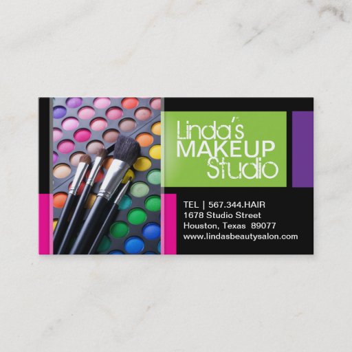 Customizable STYLISH BEAUTY SALON BUSINESS CARD TEMPLATE