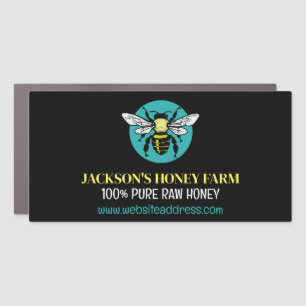 Stylish Bee Logo - Beeyard, Honey Farm Advertising Car Magnet