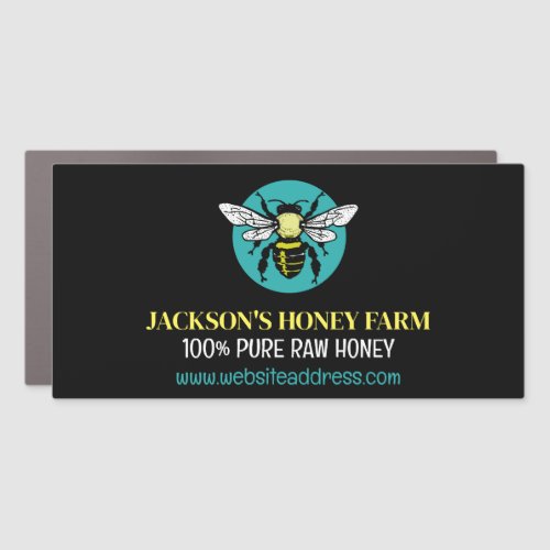 Stylish Bee Logo _ Beeyard Honey Farm Advertising Car Magnet