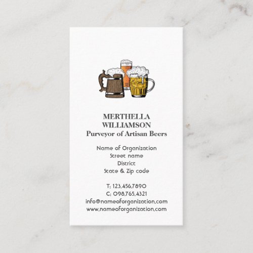 Stylish  BEERS Brewery  Photo Logo Business Card