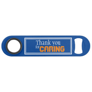 Stylish Best Caregiver Ever Typography Blue Bar Key