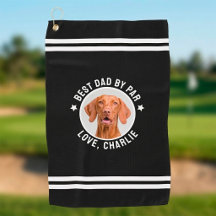 Stylish "Best Dad by Par" Custom Dog Photo & Name