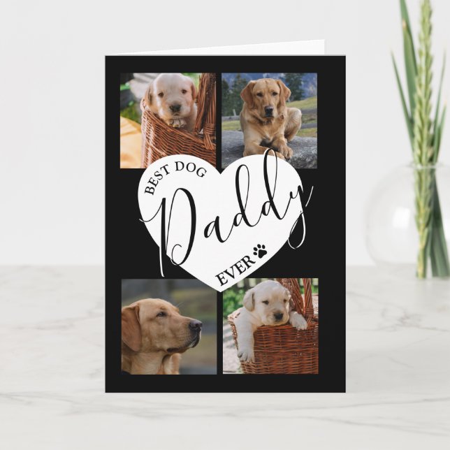 Stylish Best Ever Dog Daddy | Photo  Holiday Card (Front)