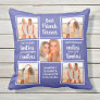 Stylish Best Friends Forever 5 Photo Collage Throw Pillow