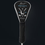 Stylish 'Best Grandpa by Par' Monogram Golf Head Cover<br><div class="desc">Surprise your golf pro grandpa with a Father's Day, Birthday or Christmas gift he can proudly use on the golf course! Design features the text 'Best Grandpa By Par', a golf and club symbol, two cute little stars, their initials and name. Colors can be changed using the customize further option....</div>