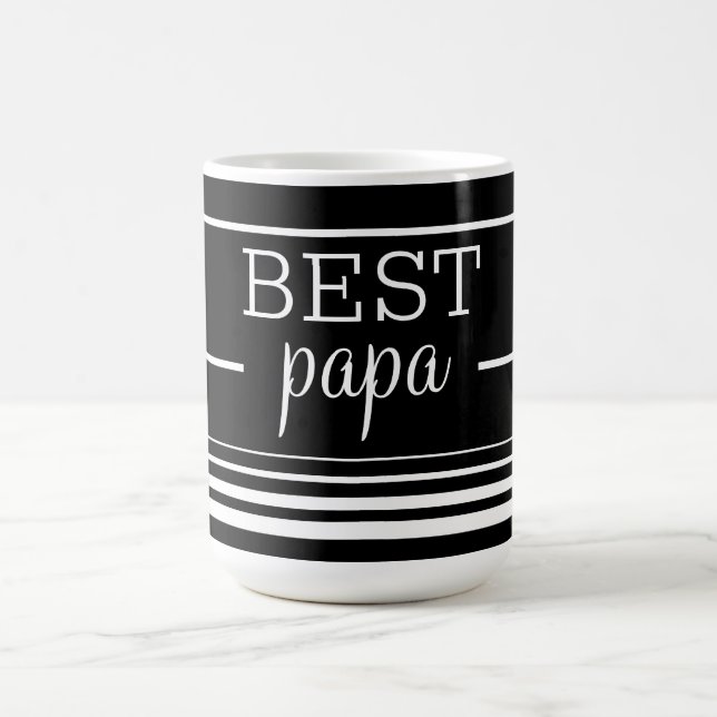 Stylish Best Papa Coffee Mug (Center)